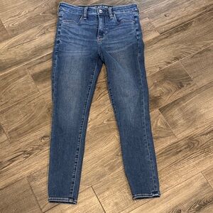 American Eagle Outfitters Women's Dark Blue Skinny Jeans
